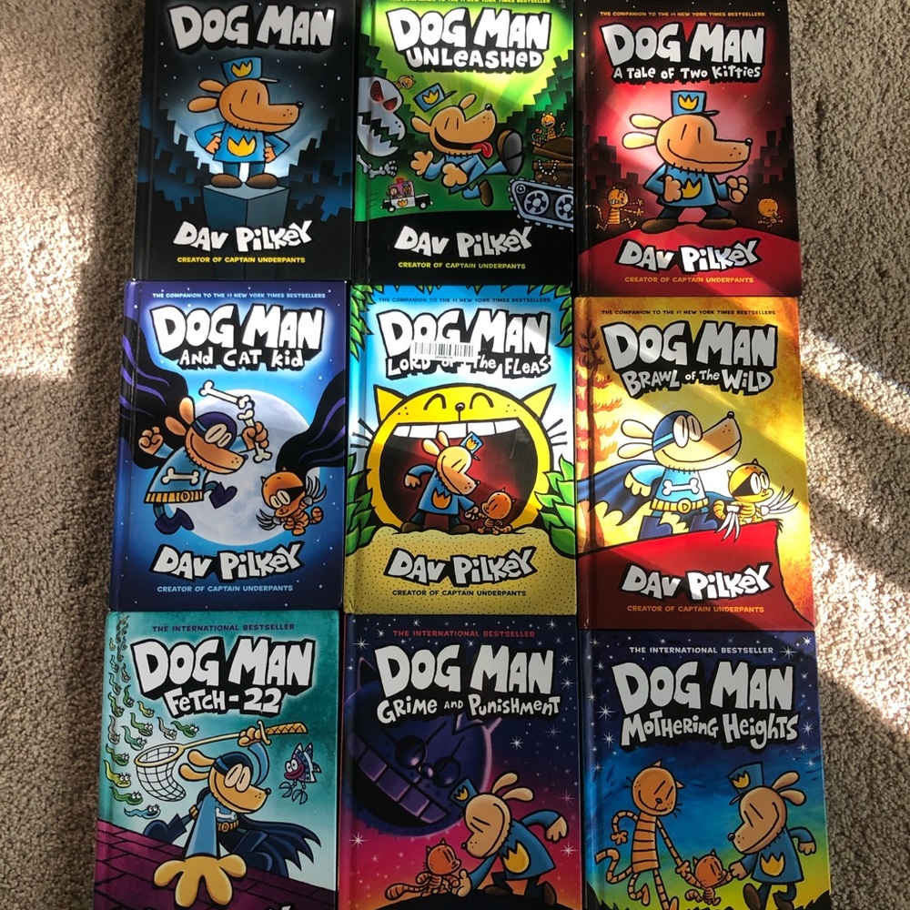 Dog Man Book Lot, 9 gently used books